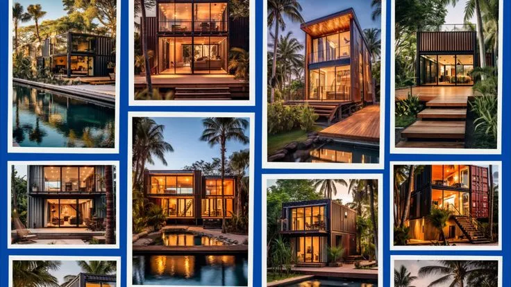 Black two-container home concept